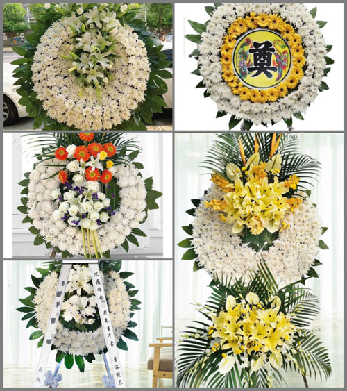 山东滨州滨城区三河湖镇河东朱村花圈速递